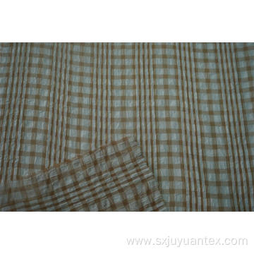 Polyester CDC Multi Color Satin Stripe check Fabric